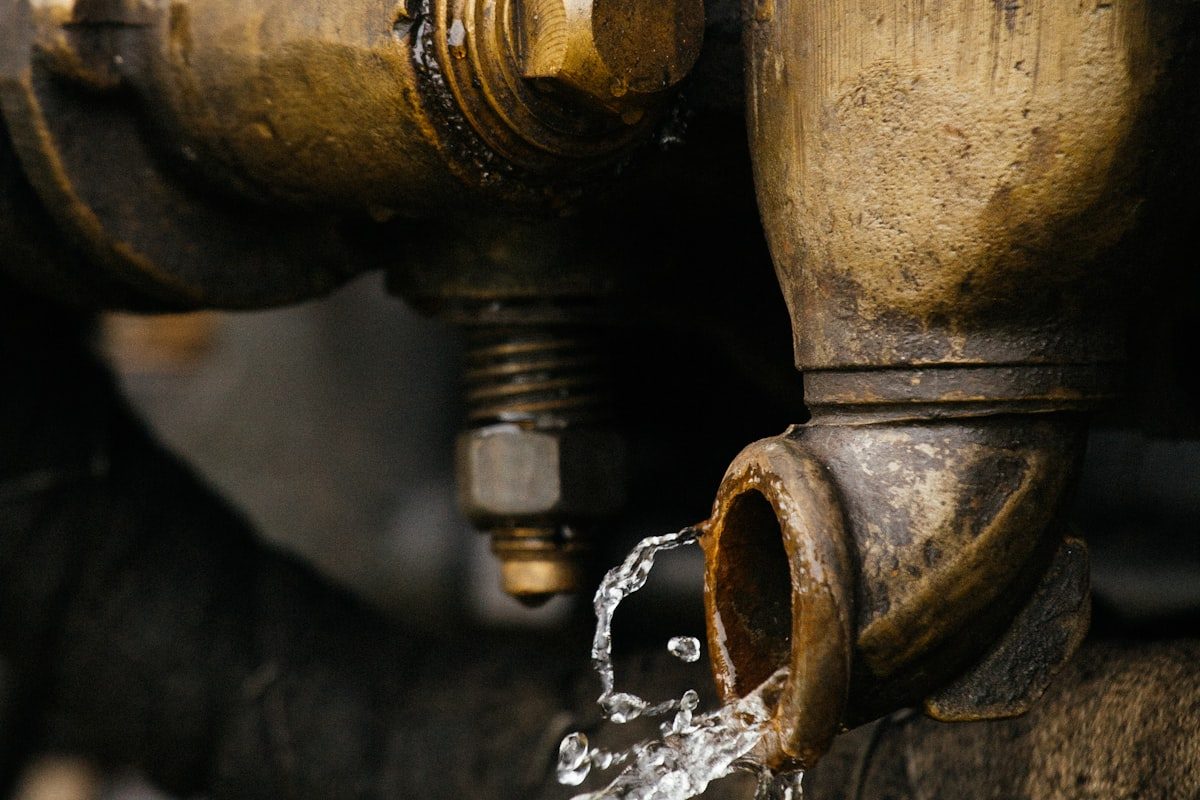 Leaking brass water pipe found in a Las Vegas home